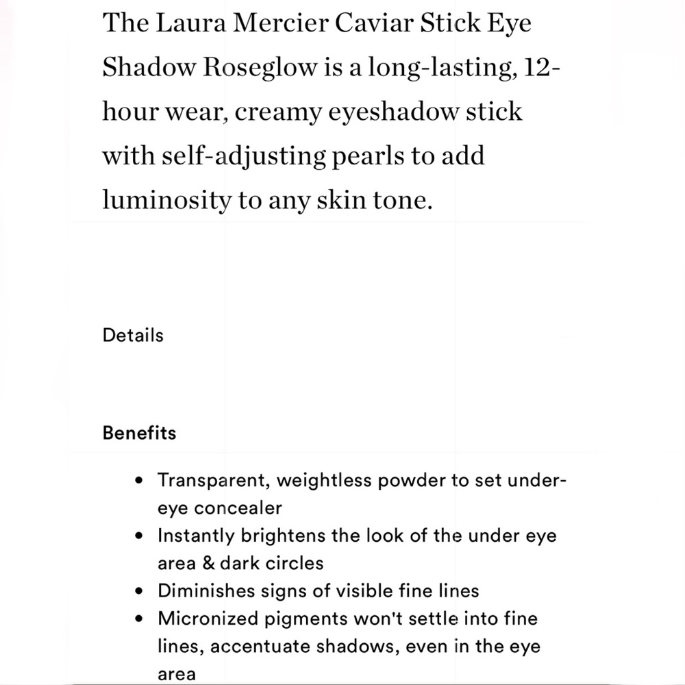 Laura Mercier Caviar Stick Eye Color Eyeshadow Bed of Roses - Picture 16 of 16